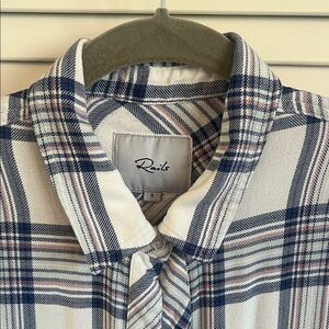 Rails Womens Navy and Cream Checkered Shirt